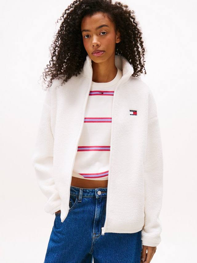 

Бейджевый оверсайз свитшот с молнией на всю длину Tommy Hilfiger