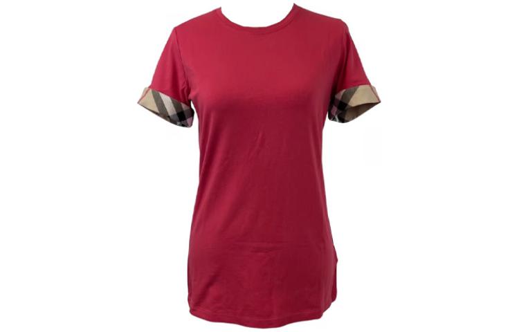 

Burberry Футболка женская темно-красная, Красный, Burberry Футболка женская темно-красная