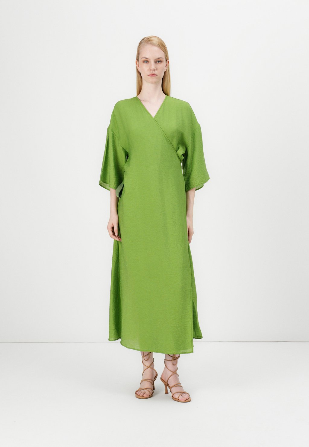 

Повседневное платье SLFVILMI ANKLE WRAP DRESS Selected Femme, оливковый