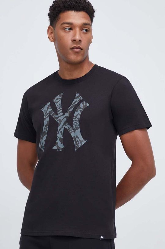 

Хлопковая футболка New York Yankees 47 brand, черный