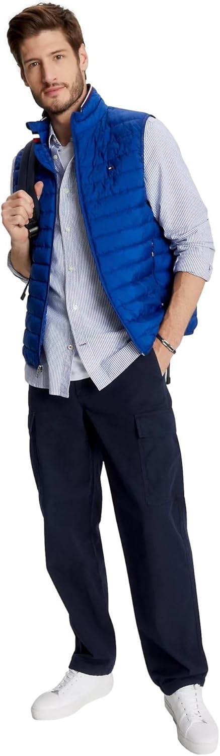 Мужские стеганые жилеты TOMMY HILFIGER из коллекции 2025 года, Midnight Blue. — фото 2