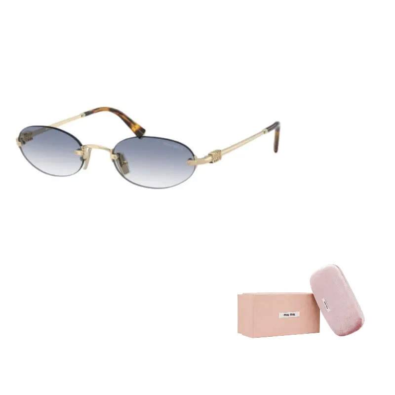 

MIU MIU Солнцезащитные очки овальной формы Eyewear Oval Frame, Gold
