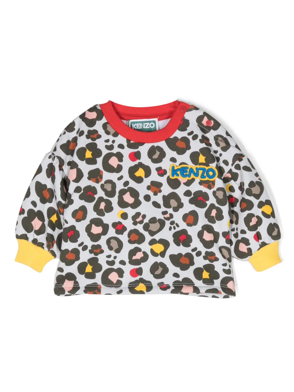 

Толстовка с леопардовым принтом Kenzo Kids, зеленый