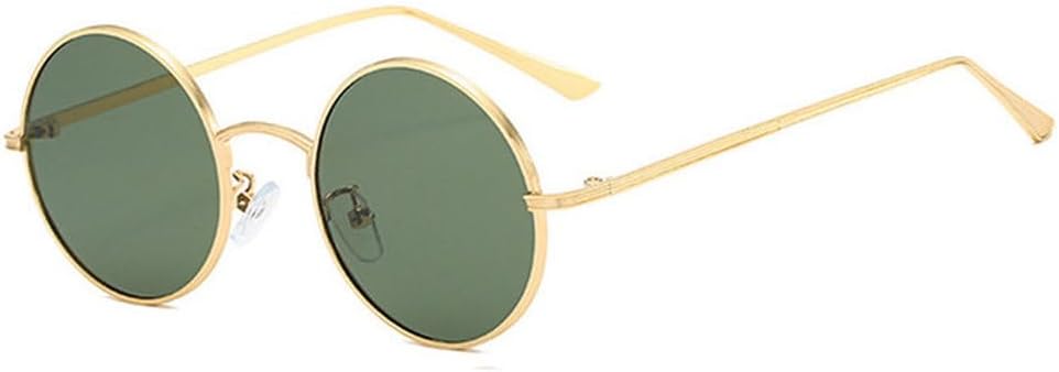 

Классические мужские круглые солнцезащитные очки, женские очки с металлической оправой и защитой от УФ-излучения UV400, модные очки для мужчин и женщин, SUN2048 Generic, Gold-green