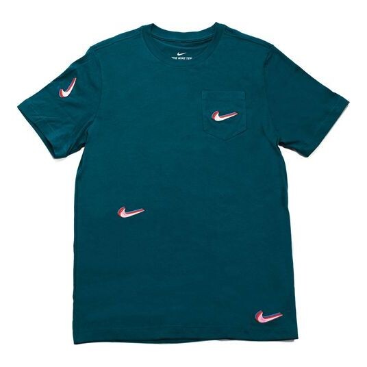 

Футболка sb skateboard x parra pocket t shirt midnight turq tee green Nike, зеленый
