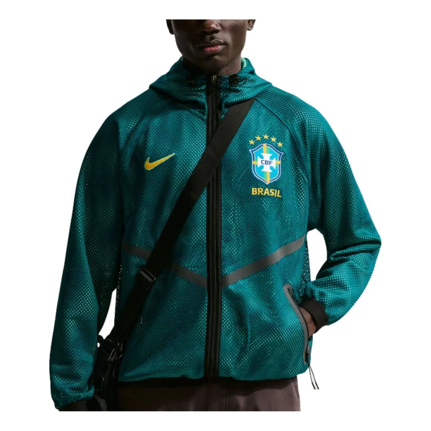 Куртка Nike Brazil 2026 Anthem Jacket 'Geode Teal Light Menta Midwest Gold' IH1757-369, зеленый