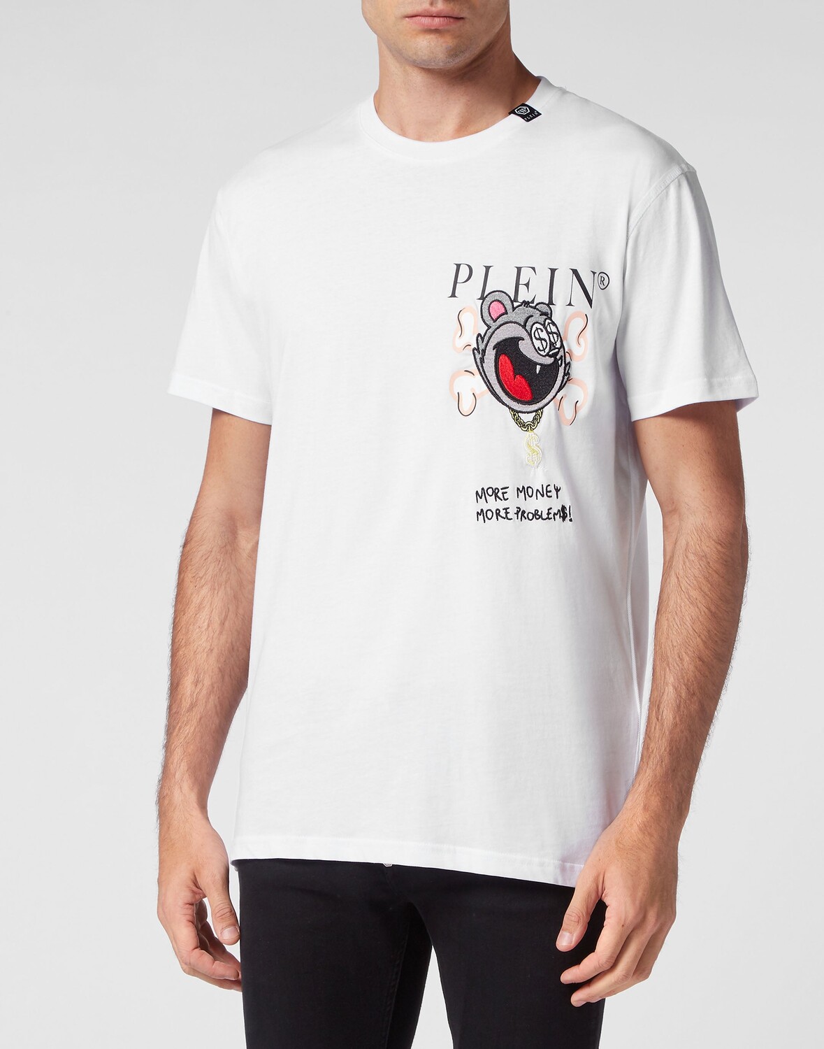 

Футболка с круглым вырезом SS Patch Money Philipp Plein, белый