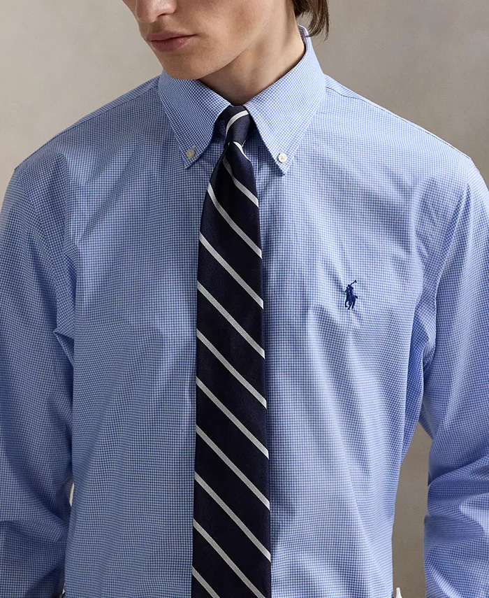 Мужская хлопковая рубашка Purepress Oxford Polo Ralph Lauren, синий — фото 3