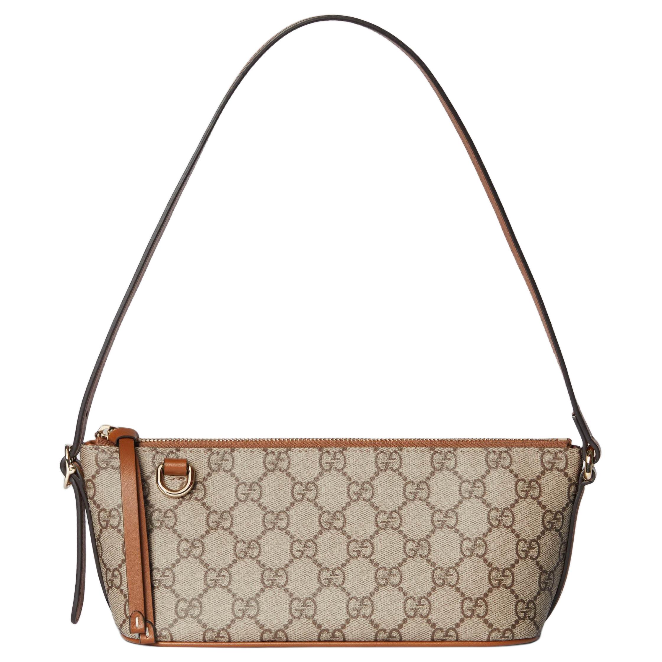 

GUCCI Женская маленькая сумка через плечо из ткани с покрытием GG Emblem
