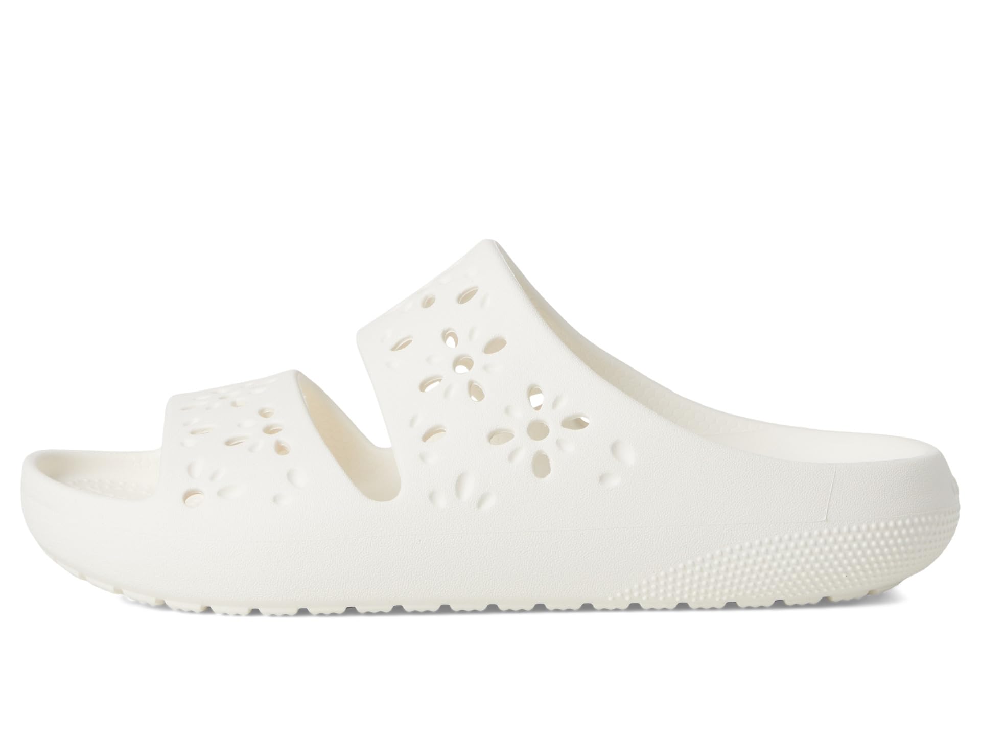 Сандалии Unisex Crocs Classic Sandals 2.0 with Floral Cutout Design, цвет Chalk — фото 4