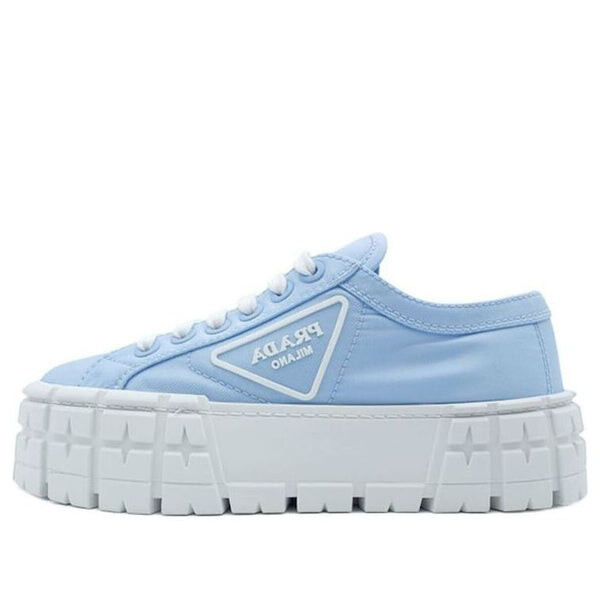 Кроссовки double wheel re-nylon gabardine sneakers 'blue' Prada, синий
