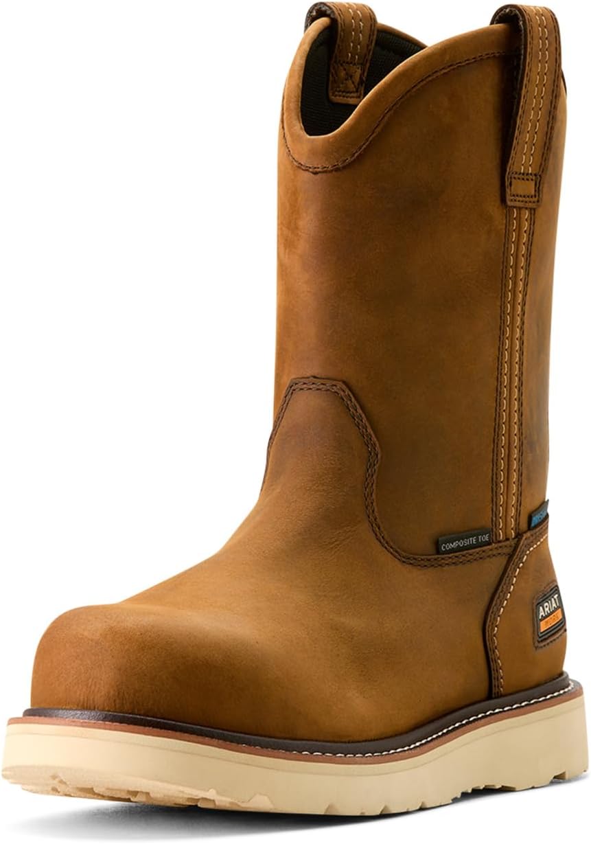 

Мужские ботинки ARIAT Rebar Wedge с водонепроницаемым верхом и композитным носком, коричневый