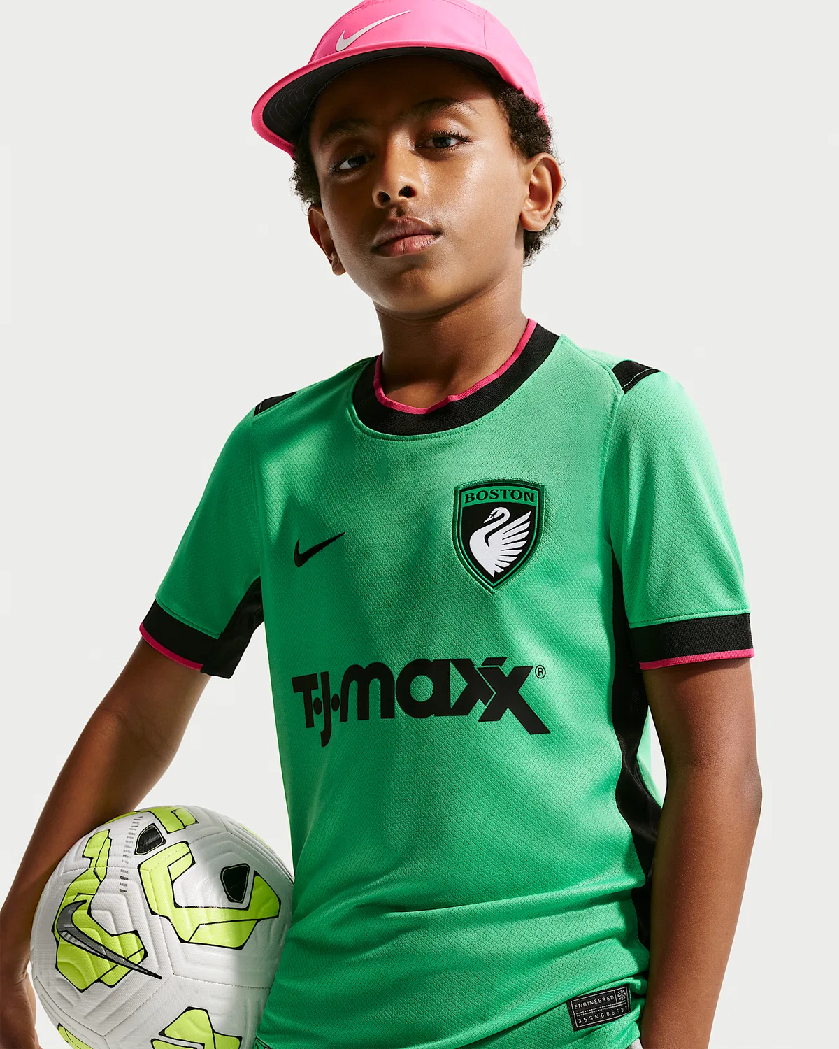 Детская футболка Nike Dri-FIT Replica Jersey Boston Legacy Stadium Edition, Green Shock — фото 3