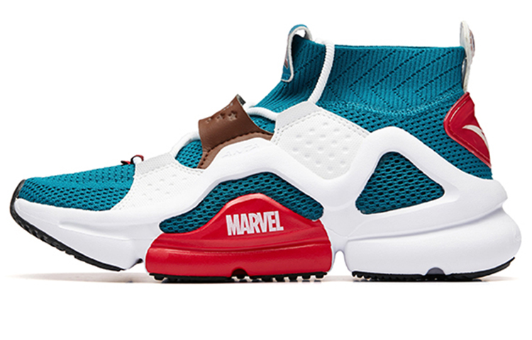 

ANTA Мужские кроссовки MARVEL x Extensions с амортизацией, износостойкие, с эффектом отскока, мид-топ, сине-белые