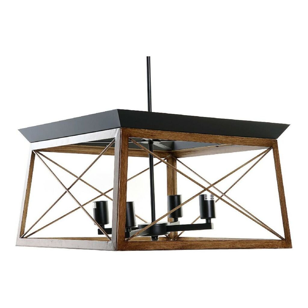 

Потолочный светильник DKD Home Decor Коричневый Черный Дерево Металл 220 В 50 Вт (50 x 50 x 130 см)