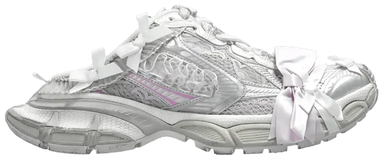 Кроссовки Balenciaga Wmns 3XL Lace Mule 'White Light Pink', серебряный