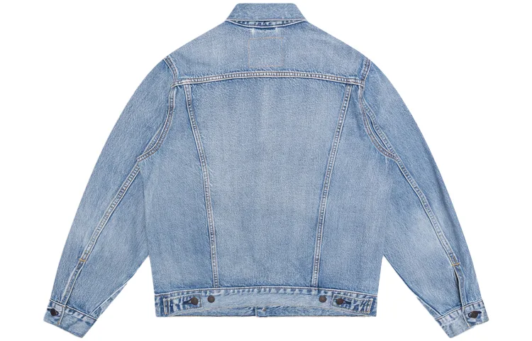 Джинсовая куртка Levi's с лацканами для мужчин в светло-синем дениме — фото 3