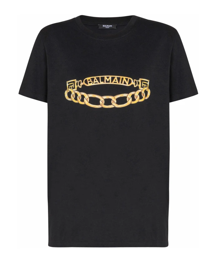 

Футболка с короткими рукавами и принтом Bamain Chaãnes Balmain, черный