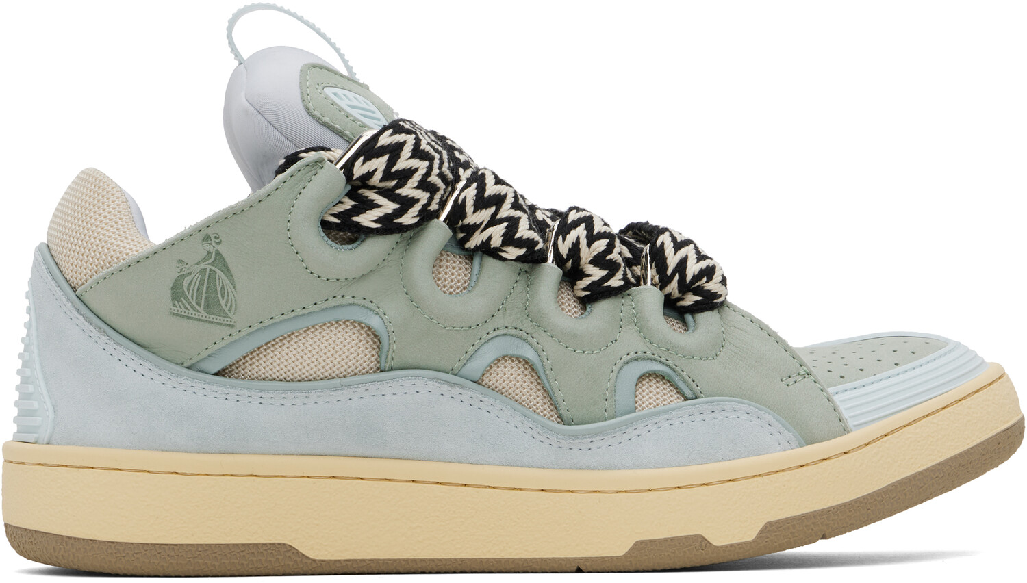 

Синие и зеленые кожаные кроссовки Curb Lanvin, Pale blue, Зеленый, Синие и зеленые кожаные кроссовки Curb Lanvin, Pale blue