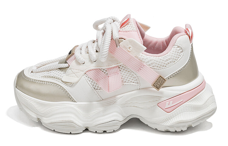 

Кроссовки WARRIOR Chunky Sneakers Women's Low-top Rice Gold Pink, розовый
