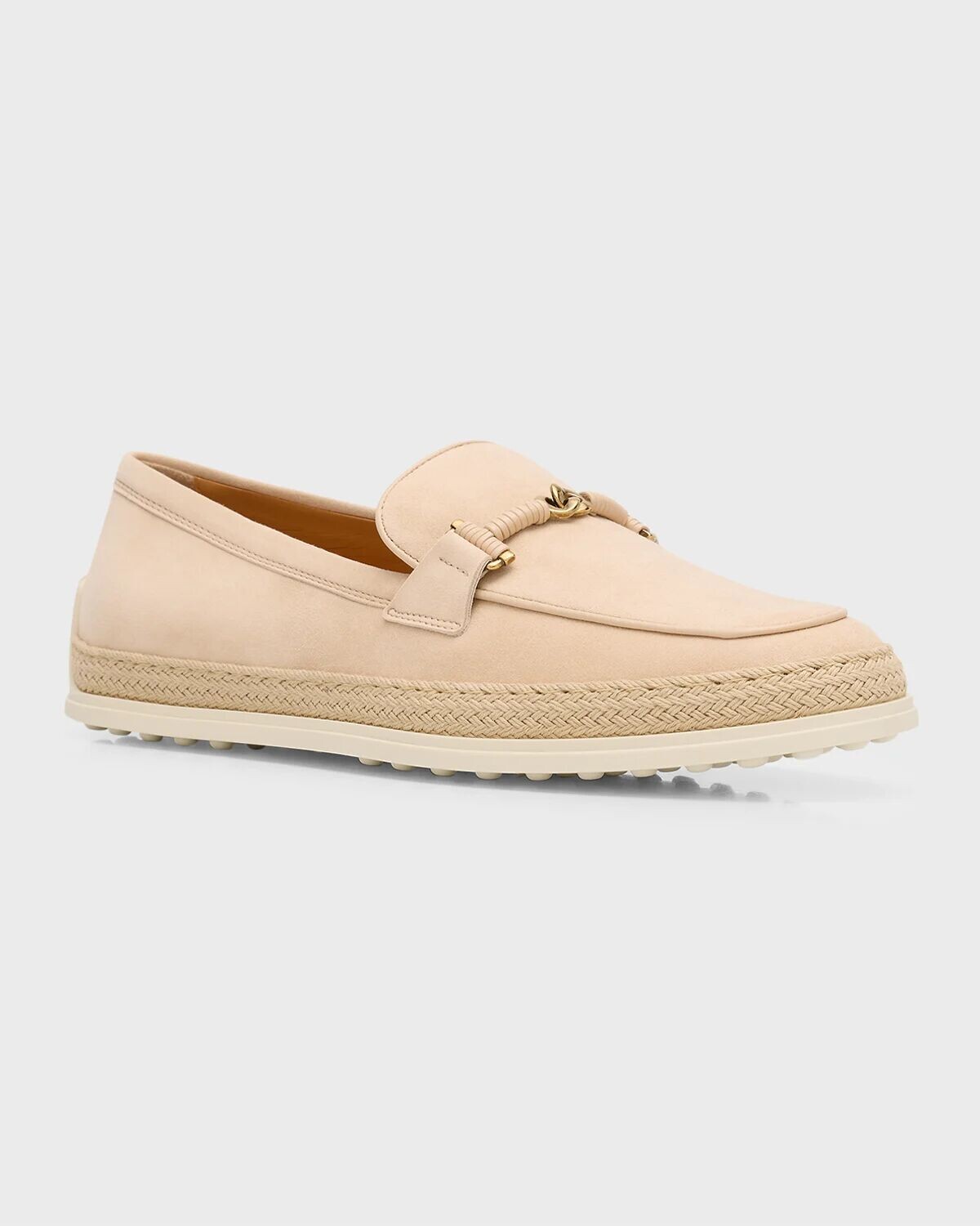 Замшевые эспадрильи Gomma с Т-образными кольцами для водителей Tod's, цвет Naturale — фото 3