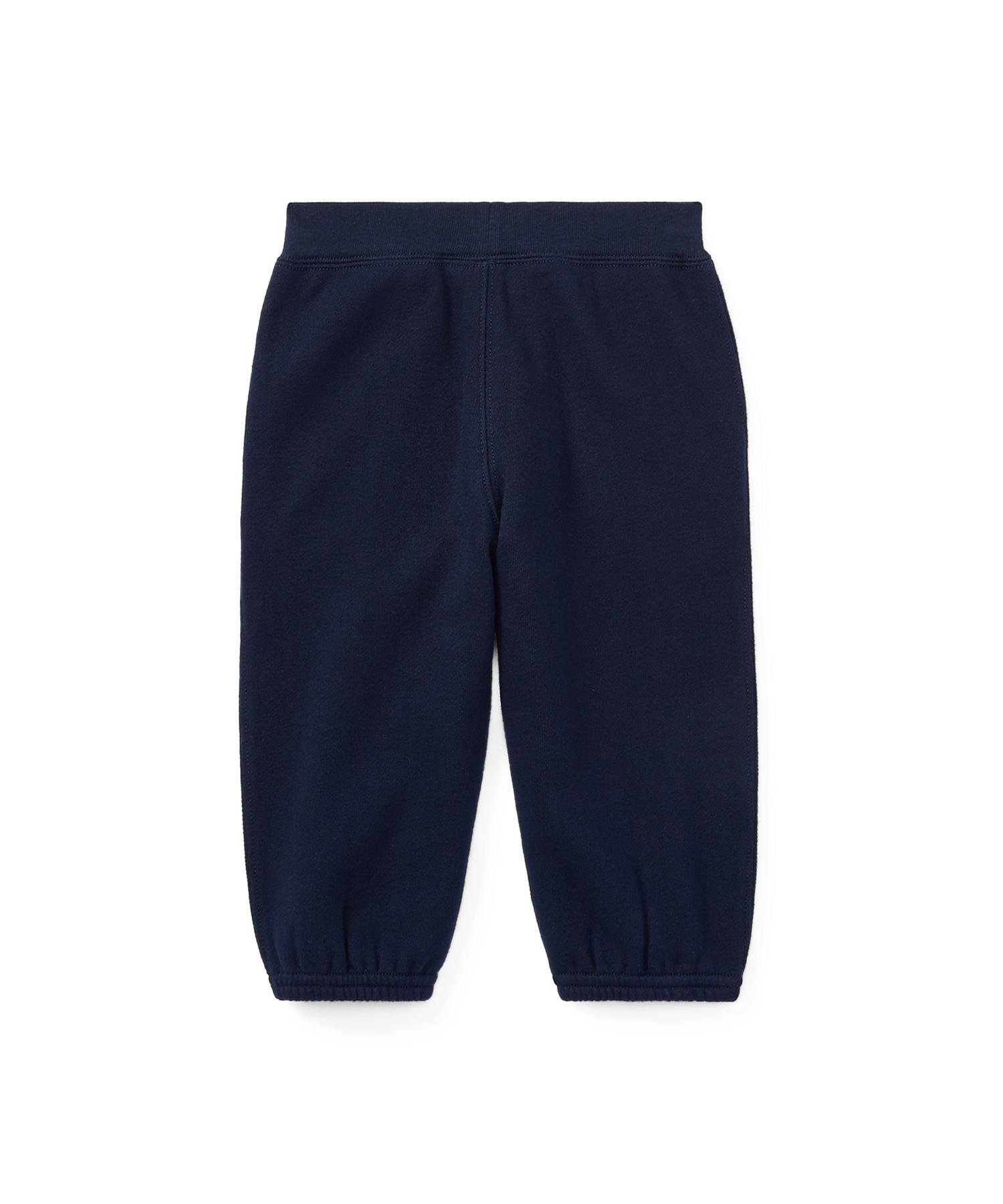 Брюки Детские хлопковые флисовые штанишки Polo Ralph Lauren, 400 Blue — фото 2