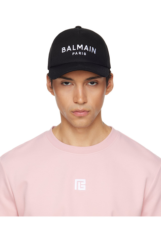 

Хлопковая кепка Balmain, черный