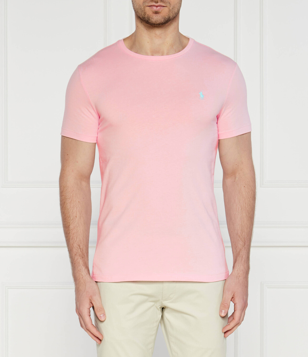 

Футболка POLO RALPH LAUREN Slim Fit, пудрово-розовый