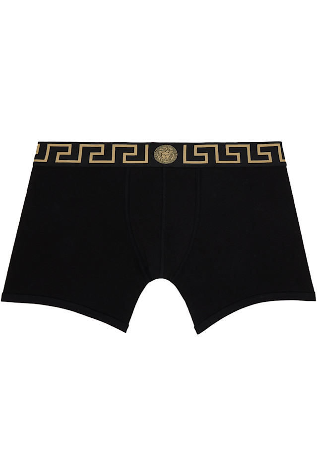 

Грека бордер лонг боксеры Versace Underwear, черный