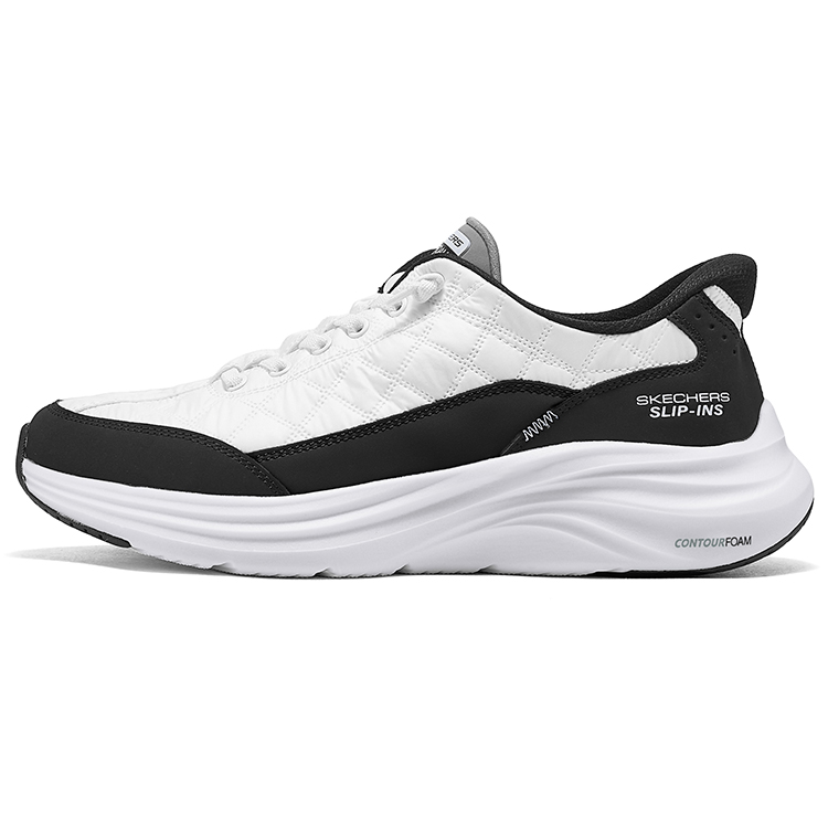 Skechers CONTOUR FOAM Износостойкие и легкие повседневные кроссовки для мужчин, белые черные — фото 3