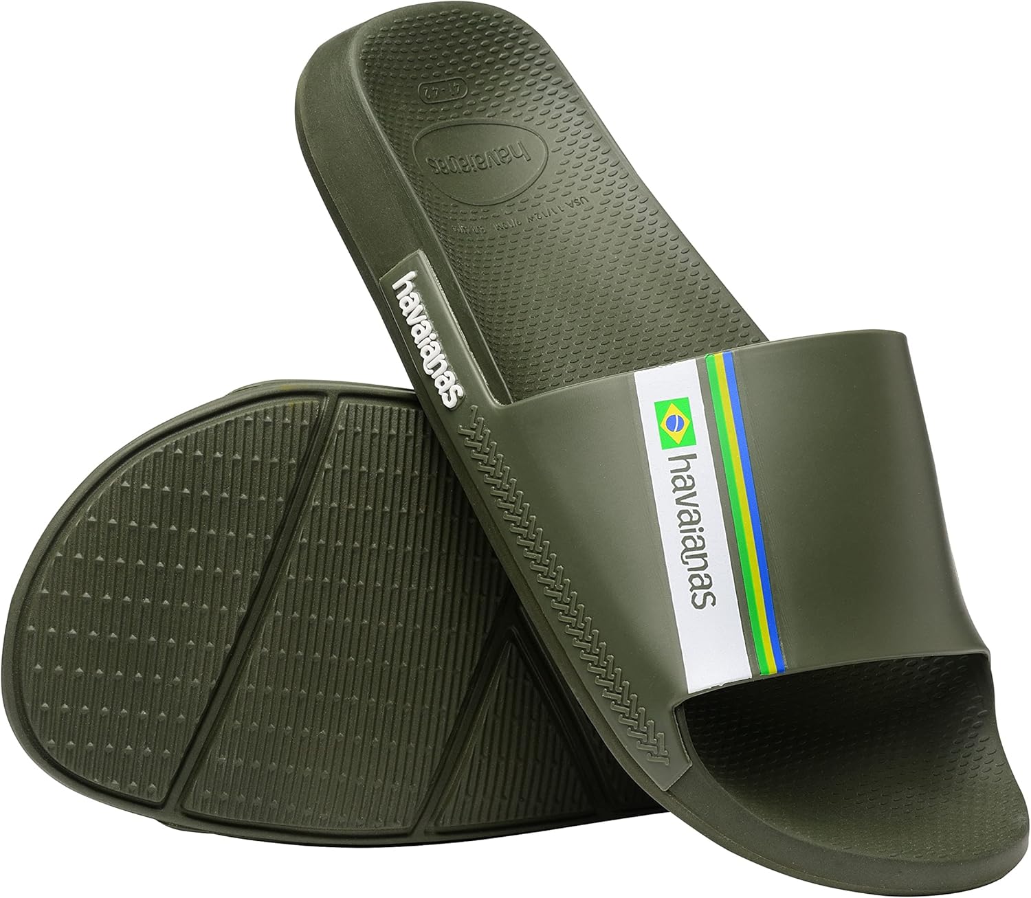 Сандалии Havaianas Slide Brazil унисекс, зеленый — фото 4