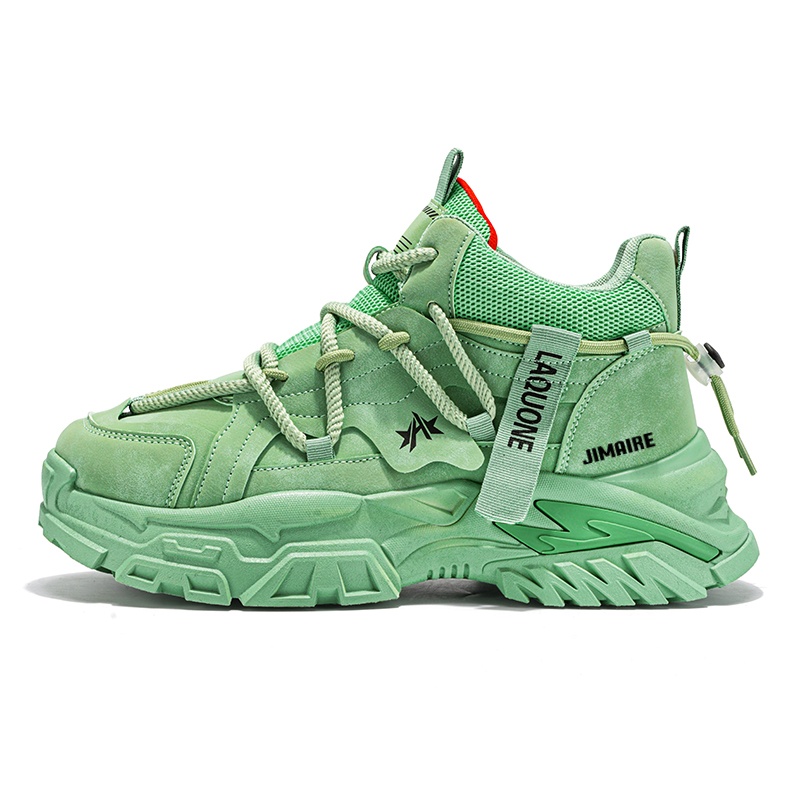 

King Jinmai Скользоустойчивые массивные низкие кроссовки мужские зеленые, цвет Green