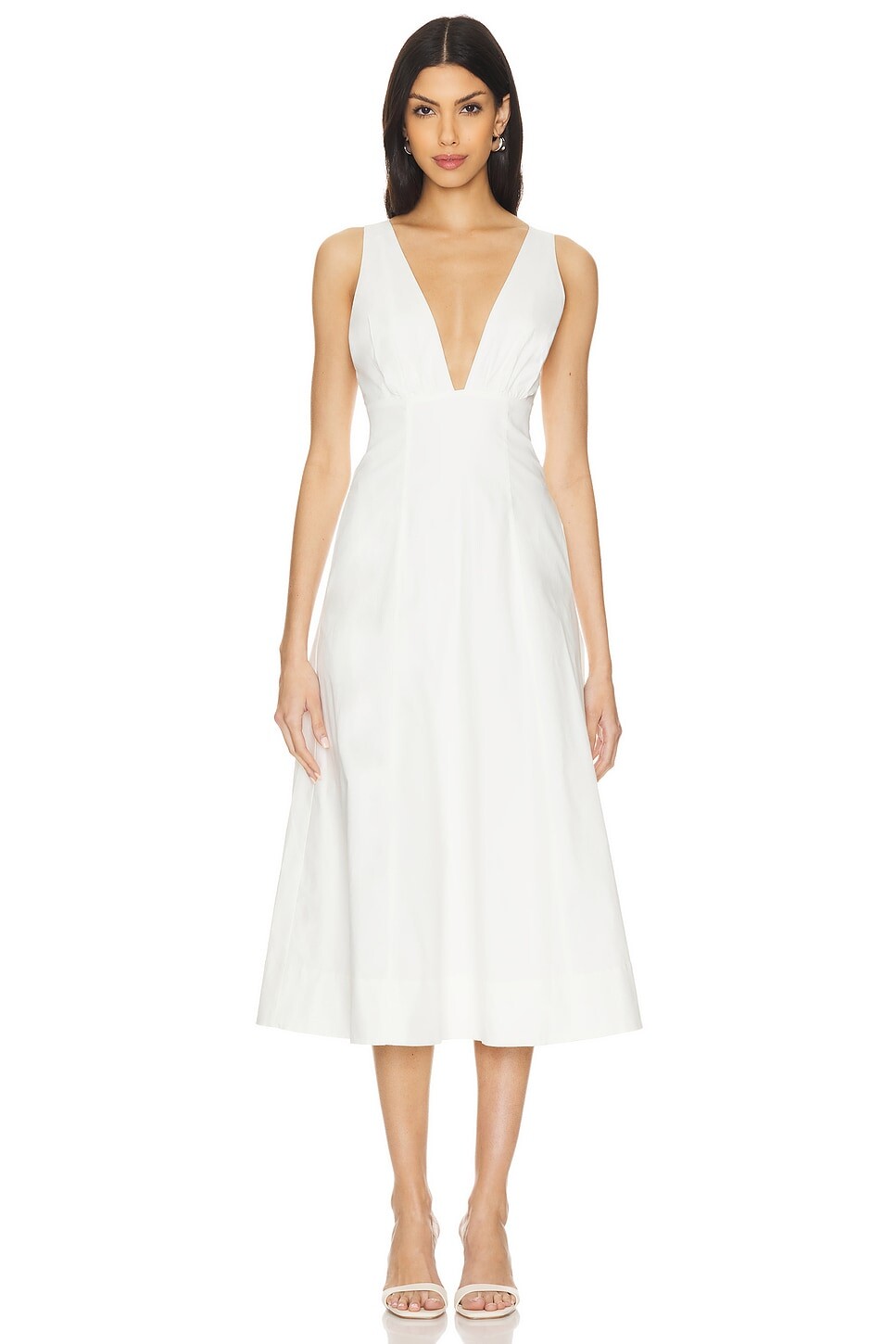 

Платье миди брук Lpa, белый