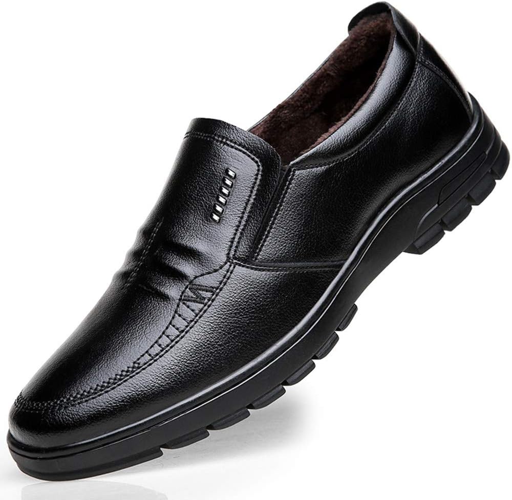 

Мужские классические повседневные минималистичные лоферы из кожи с круглым носком, без шнуровки, носимые, низкие, для бизнеса и повседневной носки Asifn, черный