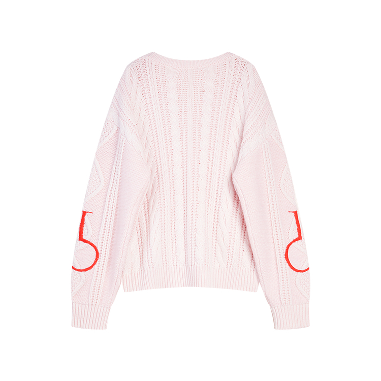 

ELLE Свитер Women's Pink V-образный вырез Moderate Others