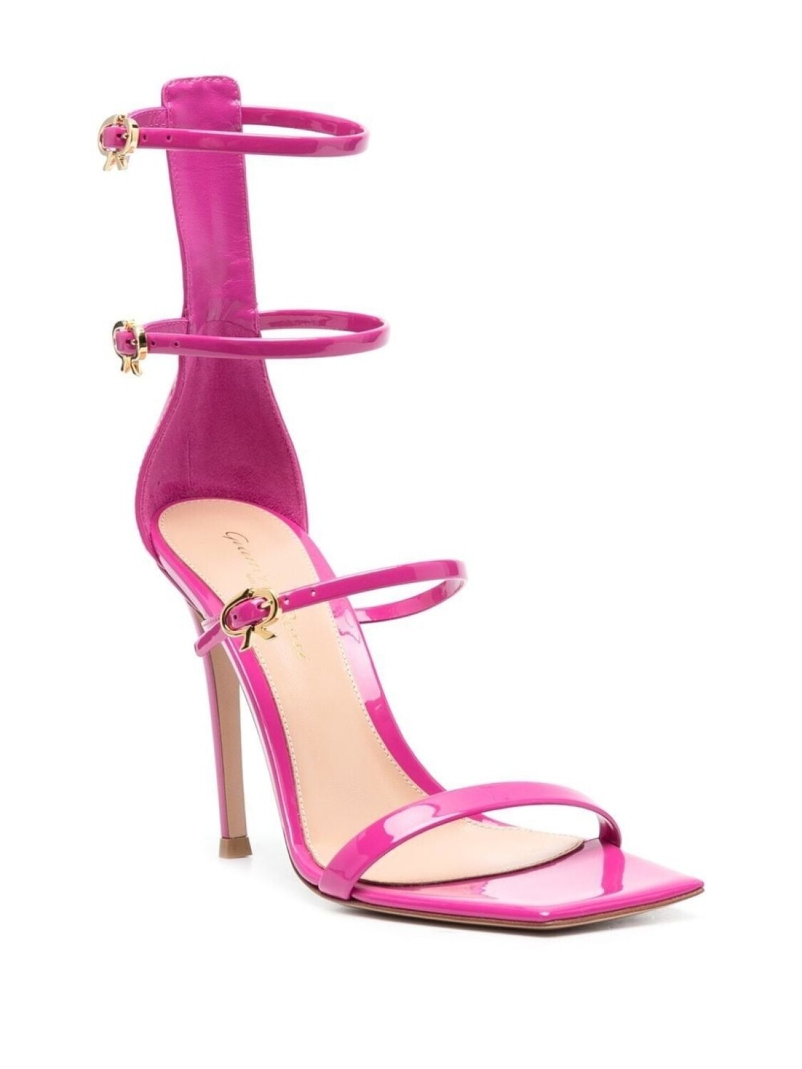Gianvito Rossi босоножки с декоративной пряжкой, розовый — фото 2