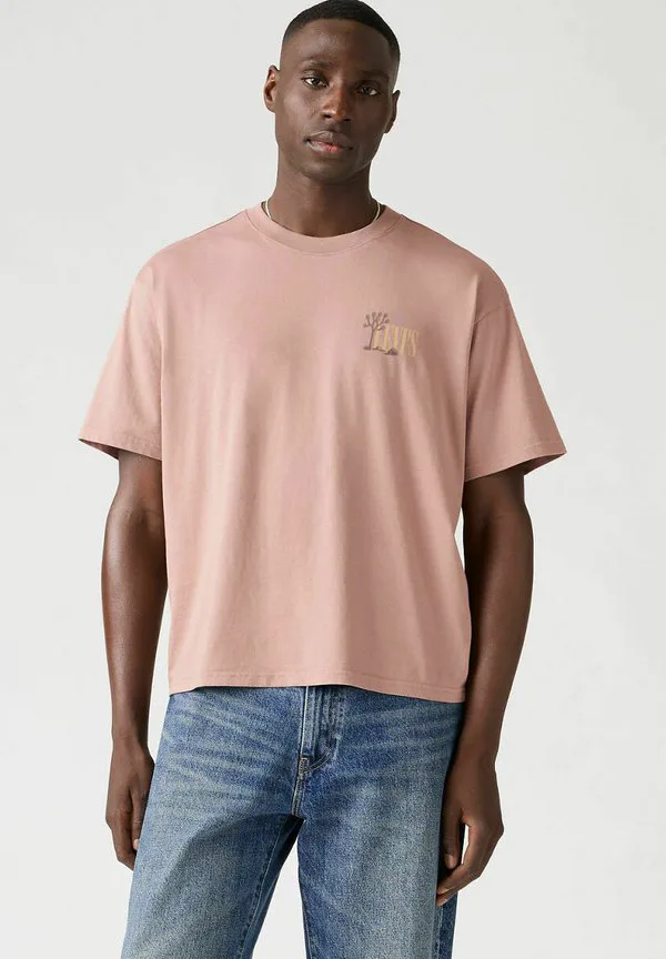 Футболка свободного кроя в готическом стиле, однотонная, с термопринтом. Levi'S, Gothic Levis Mid T — фото 2