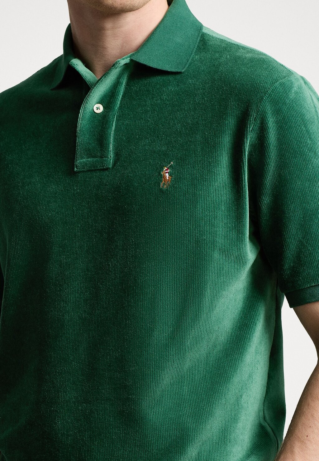 

Рубашка поло CLASSIC FIT KNIT CORDUROY POLO SHIRT Ralph Lauren, темно-зеленый