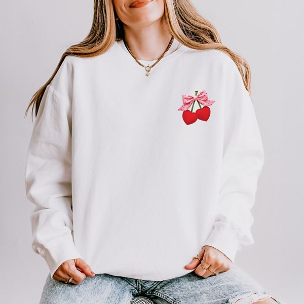 

Свитшот женский легкий garment dyed с принтом patchwork и розовым бантом в виде сердечек Simply Sage Market, White, Розовый, Свитшот женский легкий garment dyed с принтом patchwork и розовым бантом в виде сердечек Simply Sage Market, White