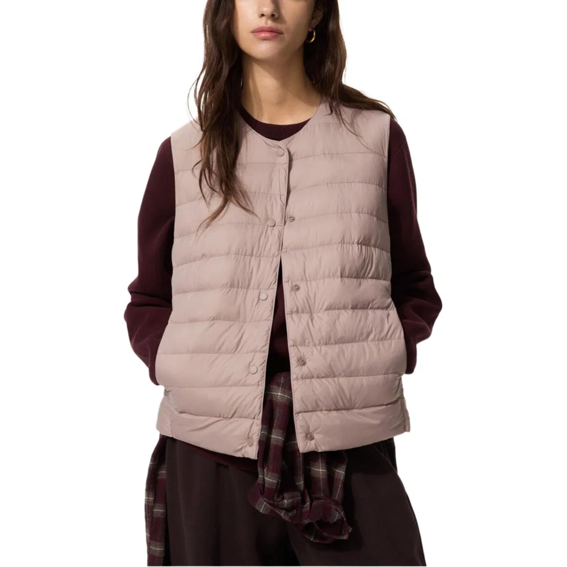 Жилет UNIQLO PUFFTECH женский розовый