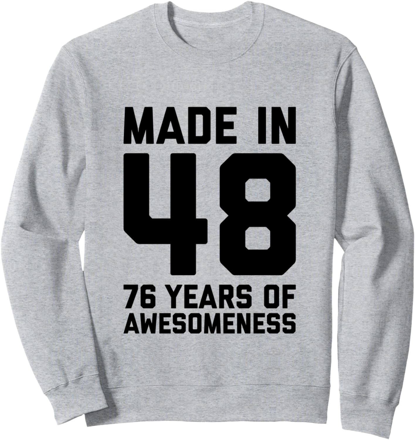 

Толстовка на 76-летие, подарок на 76-летие для мужчин, женщин, дедушек, толстовка Birthday 76Th Gift Grandad Grandma Happy Designs, серый