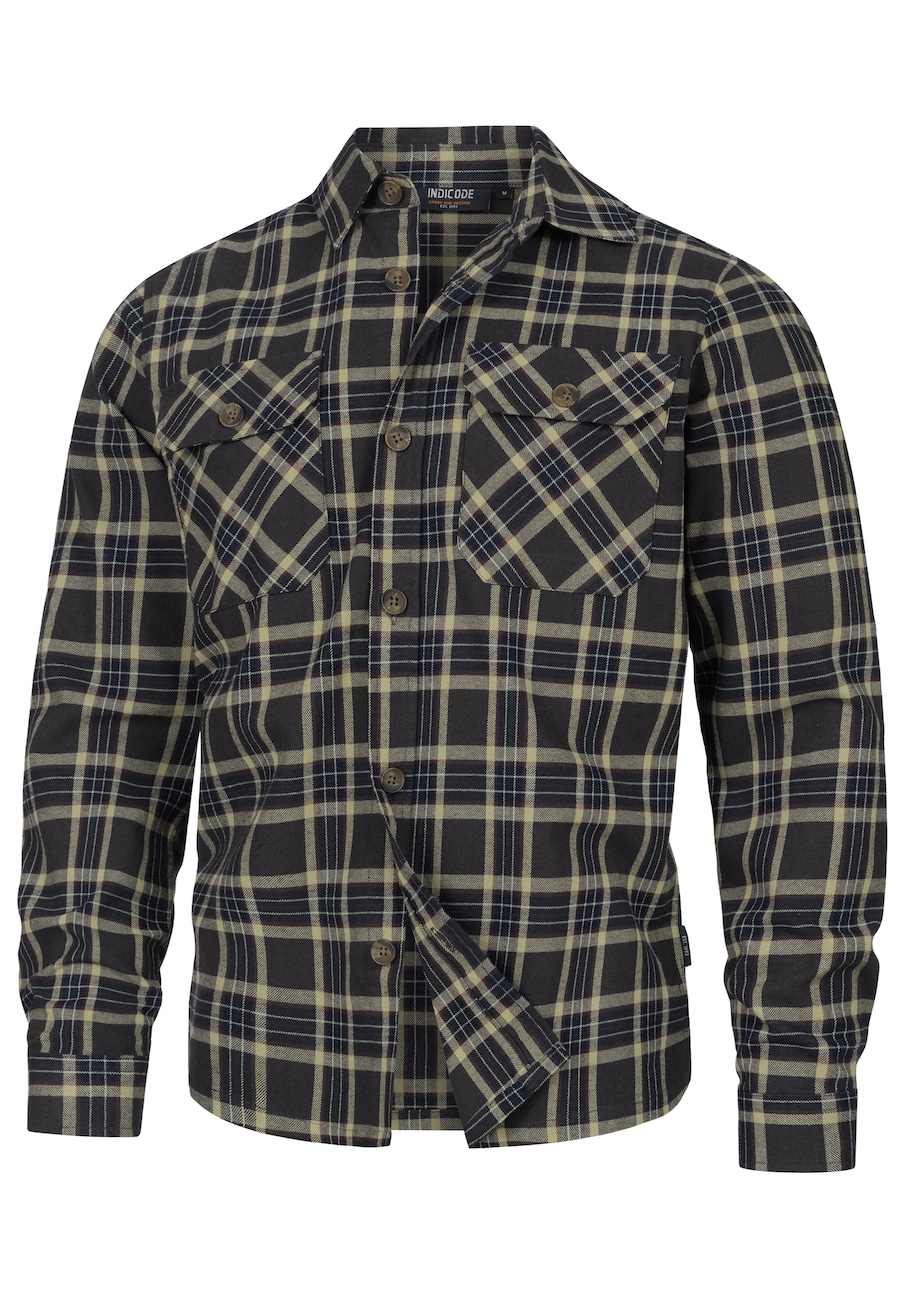 

Рубашка на пуговицах классического кроя INDICODE JEANS INGroff, графитовый