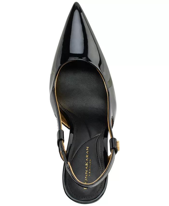 Женские туфли Donna на платформе с открытой пяткой Donna Karan New York, черный — фото 4
