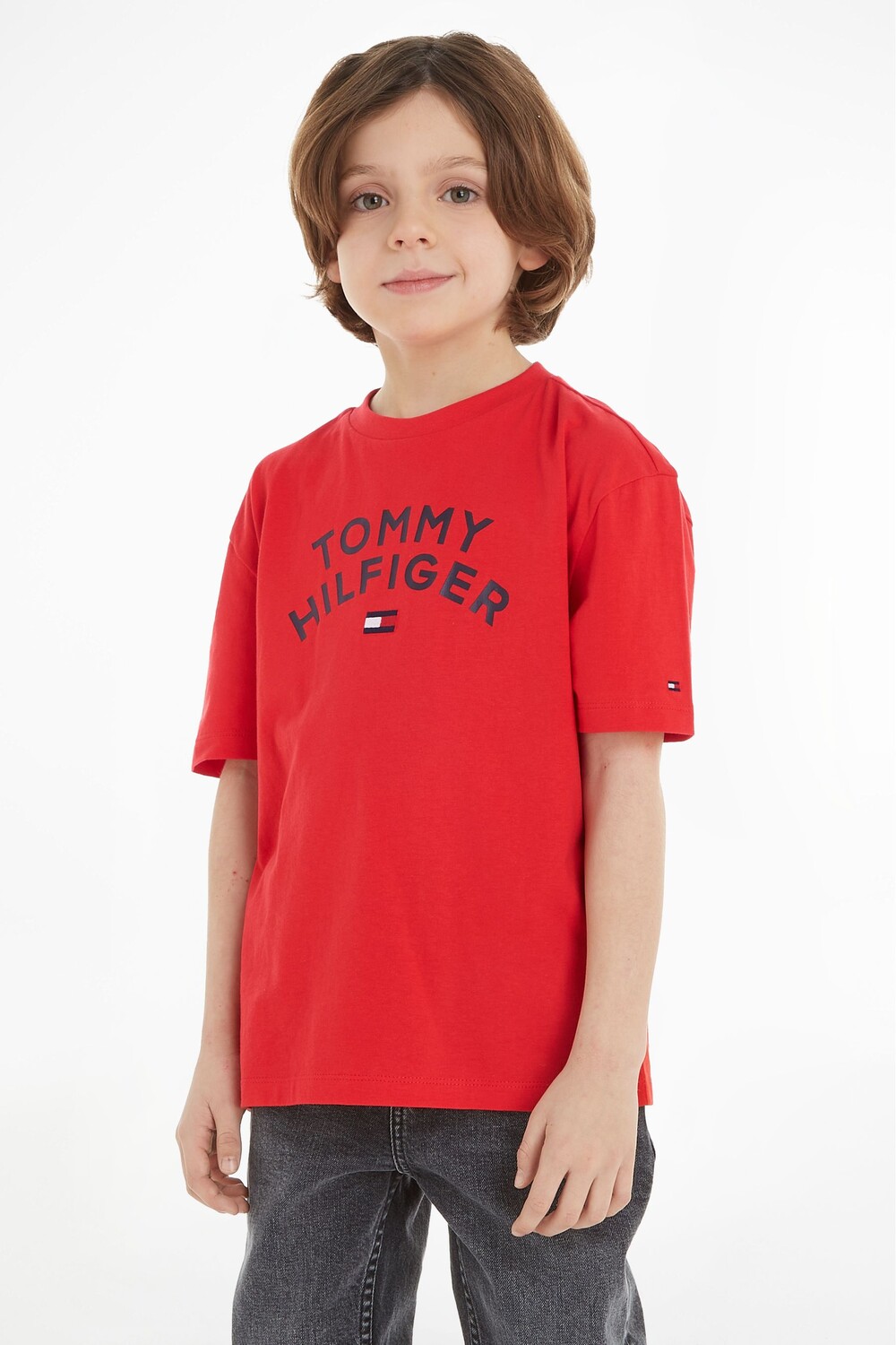 

Дети футболка с флагом Tommy Hilfiger, красный