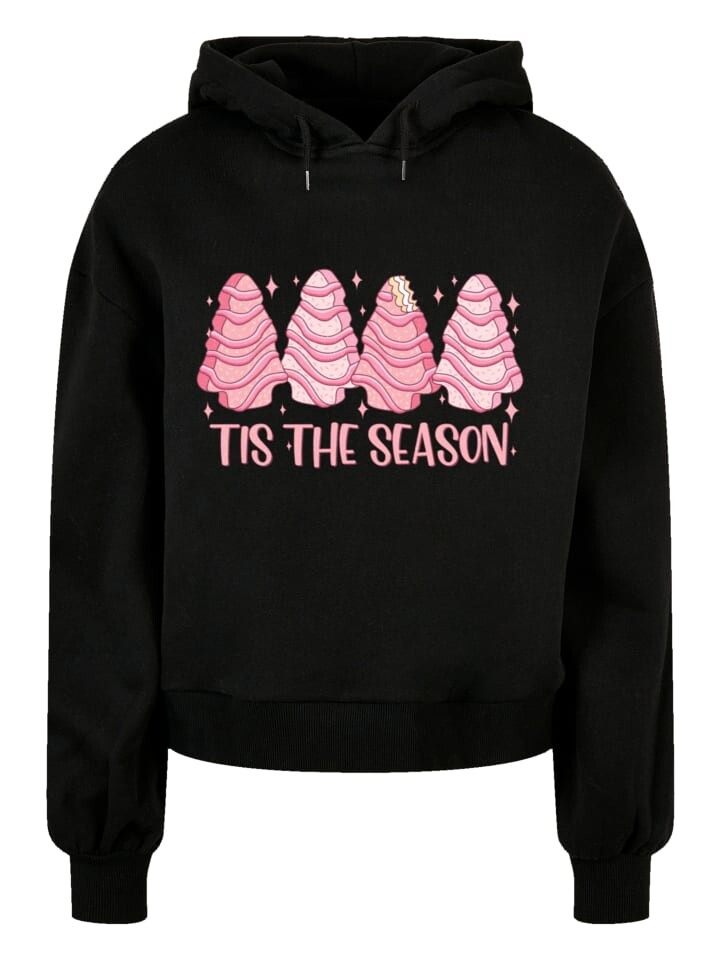 

Пуловер F4NT4STIC Oversized Hoody Pink Weihnachten Cake Tis The Season, черный