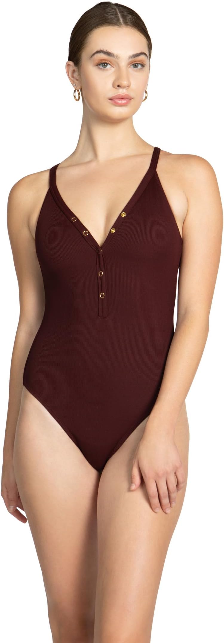 

Купальник Robin Piccone Amy One-Piece Snap, цвет All Spice