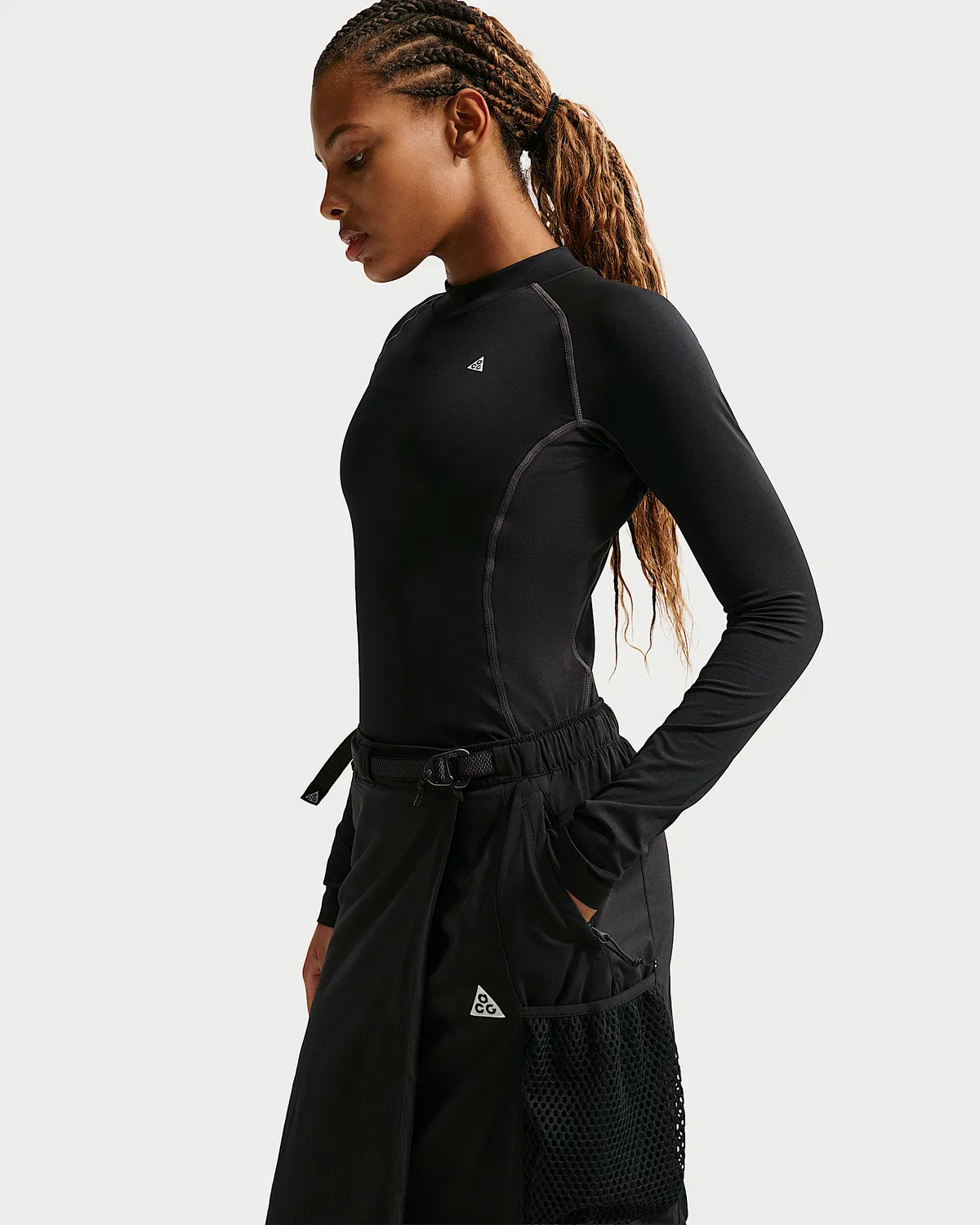 Женская термофутболка с длинным рукавом Nike ACG "Wildsee", Black/Anthracite/Summit White — фото 3