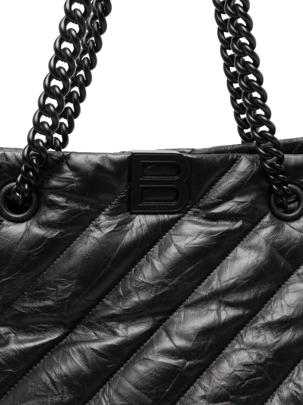 Большая стеганая сумка-тоут Crush BALENCIAGA, черный — фото 4
