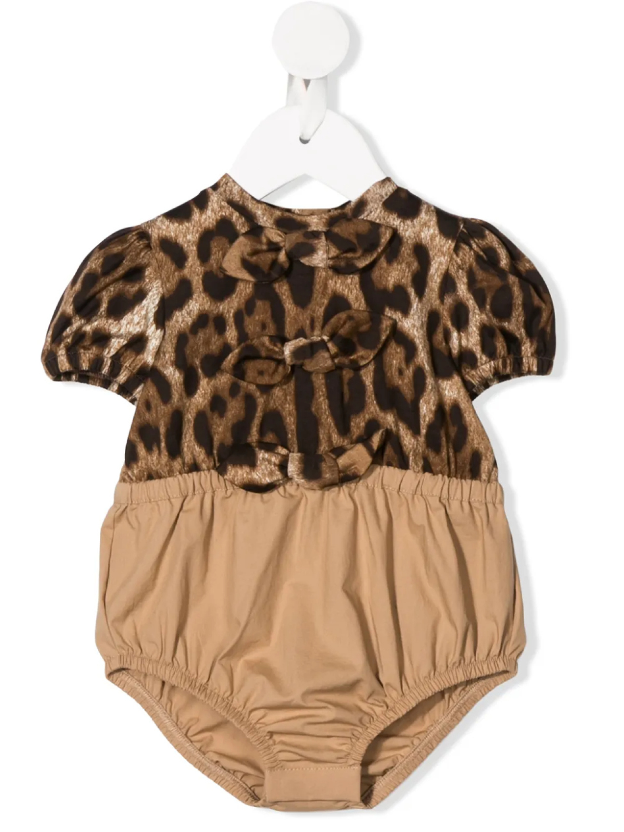 

Боди с леопардовым принтом Dolce & Gabbana Kids, коричневый