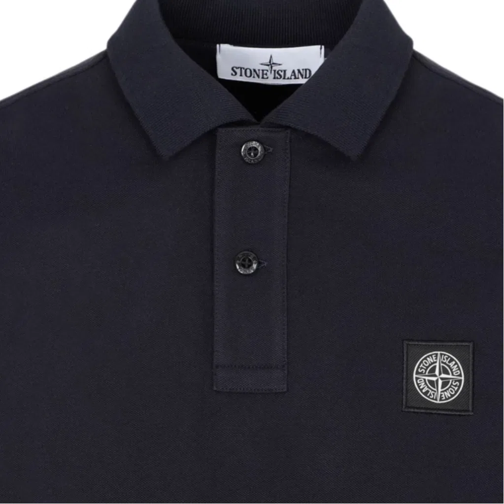Поло из пике с нашивкой Compass-badge STONE ISLAND, Marine Blue — фото 4